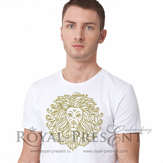 Leo Machine Embroidery Design - 2 sizes RPE-713