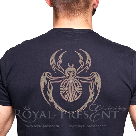 Machine Embroidery Design The stylized spider - 4 sizes RPE-1018