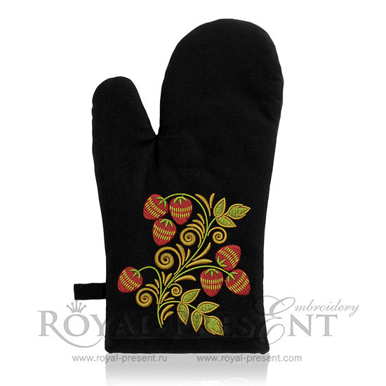 Machine Embroidery Design Folk Strawberries RPE-1044