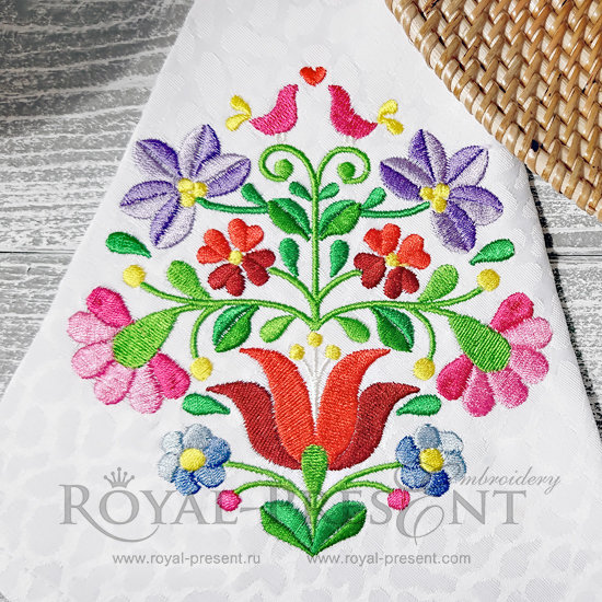 Kalocsai Machine Embroidery Design - 2 sizes RPE-1003