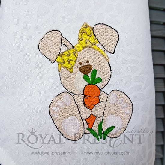 Free Machine Embroidery Design Little Bunny RPE-824-01