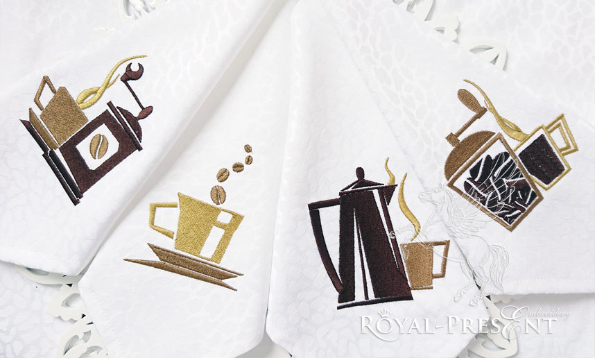 Machine Embroidery Design Coffee pot