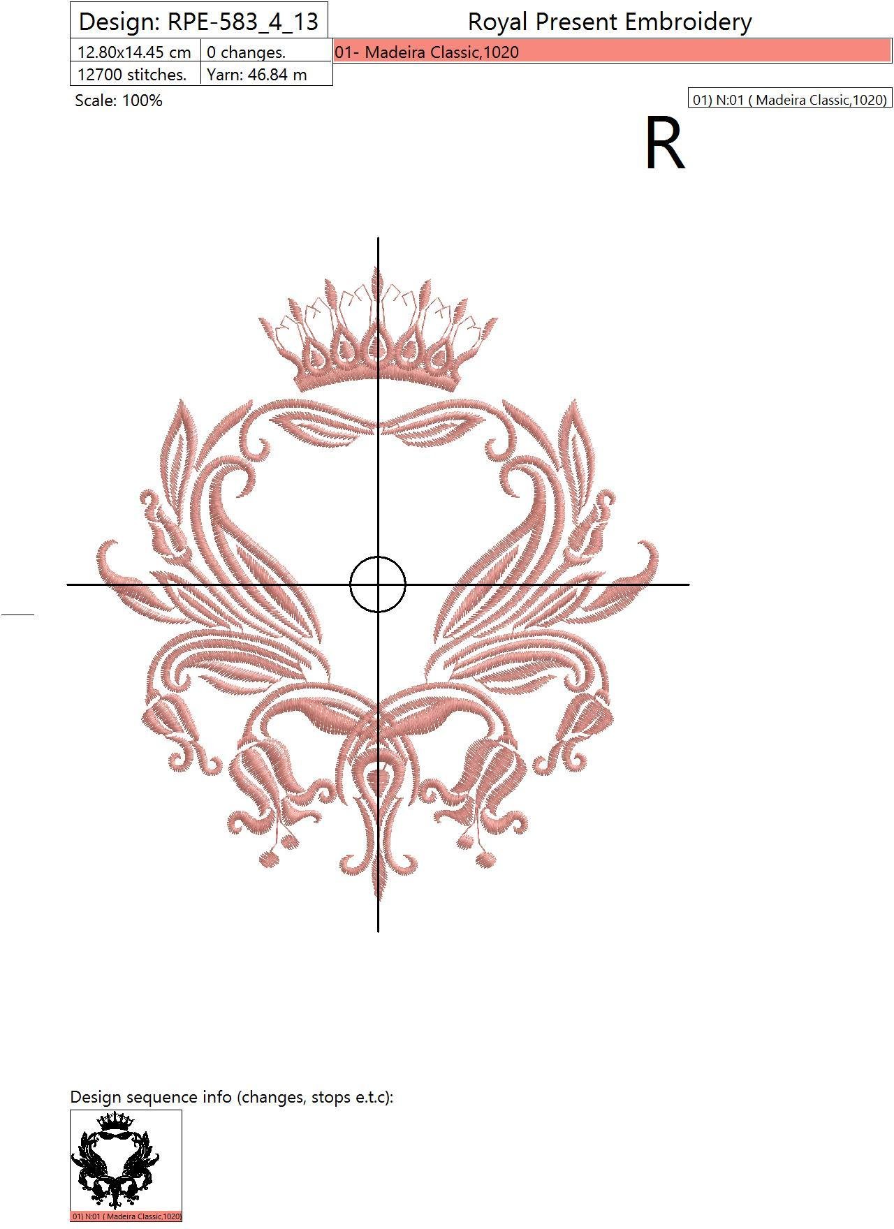 Machine Embroidery Design Graceful frame - 2 sizes