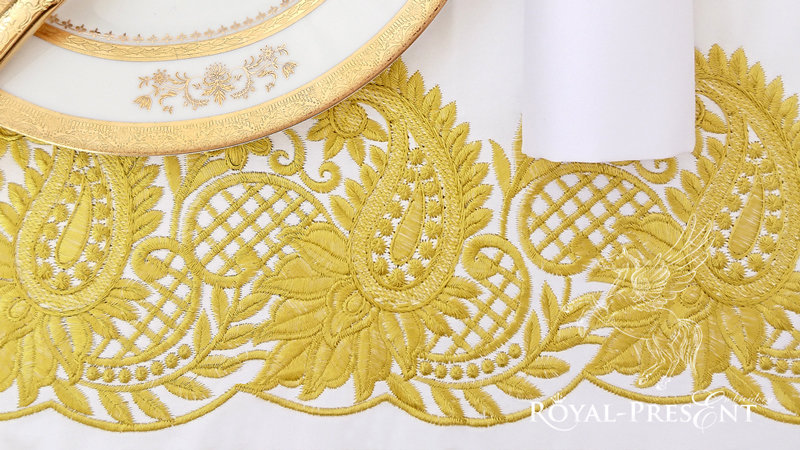 Machine Embroidery Design Golden indian border