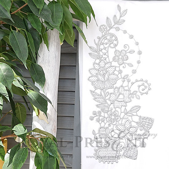 Machine Embroidery Design White lace - 3 sizes RPE-385