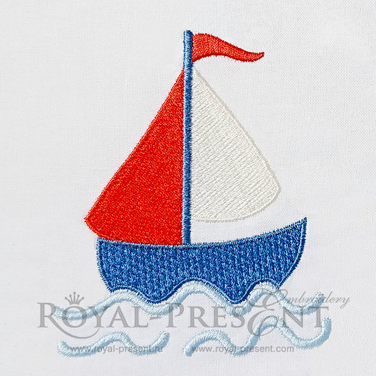 Machine Embroidery Design Sailboat | Royal Present Embroidery | machine ...