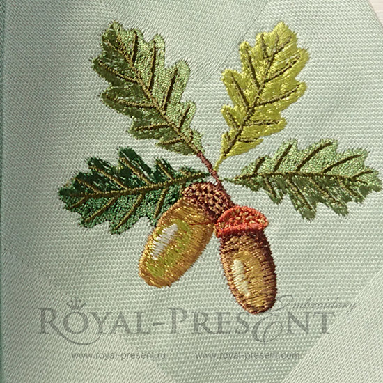 Set of Machine Embroidery Designs Acorns
