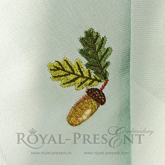 Set of Machine Embroidery Designs Acorns