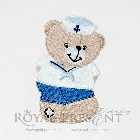 Machine Embroidery Design Teddy Bear sailor RPE-501-9
