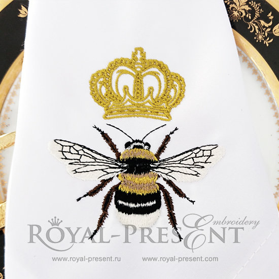 Machine Embroidery Design Queen Bee RPE-608