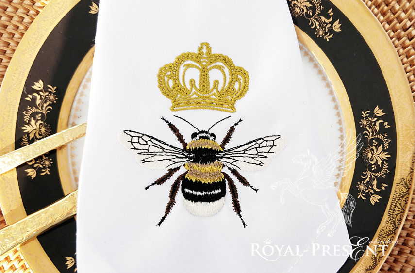 Machine Embroidery Design Queen Bee
