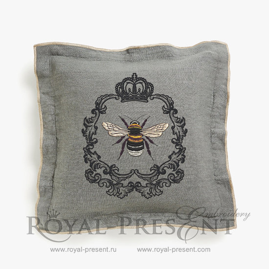 French Machine Embroidery Design Queen Bee - 3 sizes