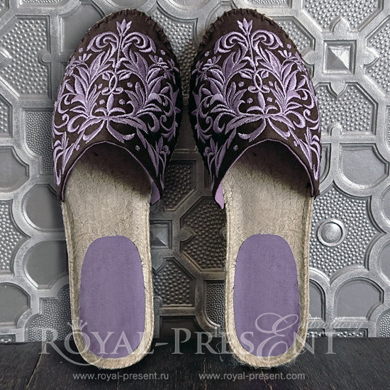 Machine Embroidery Design for Elegant Espadrilles - 5 sizes RPE-815