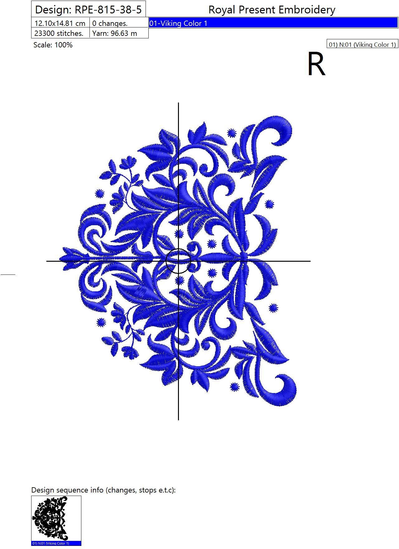 Machine Embroidery Design for Elegant Espadrilles - 5 sizes