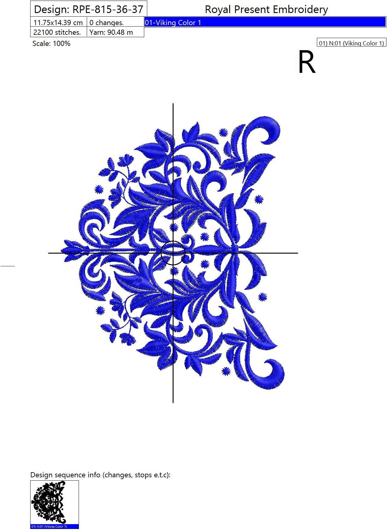 Machine Embroidery Design for Elegant Espadrilles - 5 sizes