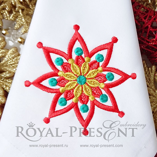 Machine Embroidery Design Winter snowflake II RPE-379