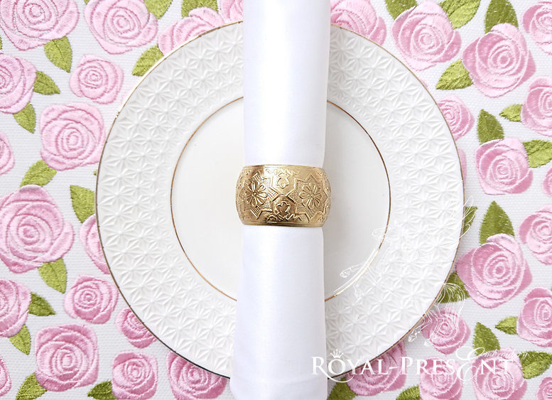 Border Machine Embroidery Design Roses