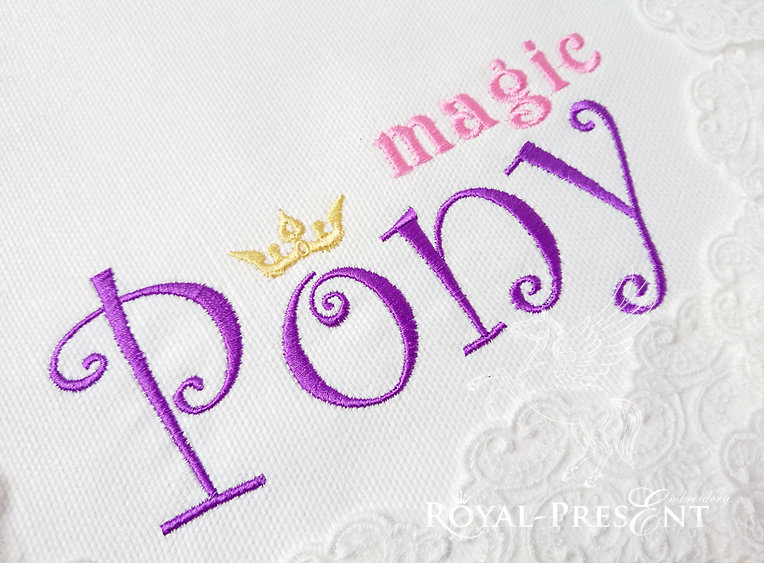 Machine Embroidery Design Magic Pony - 7 sizes