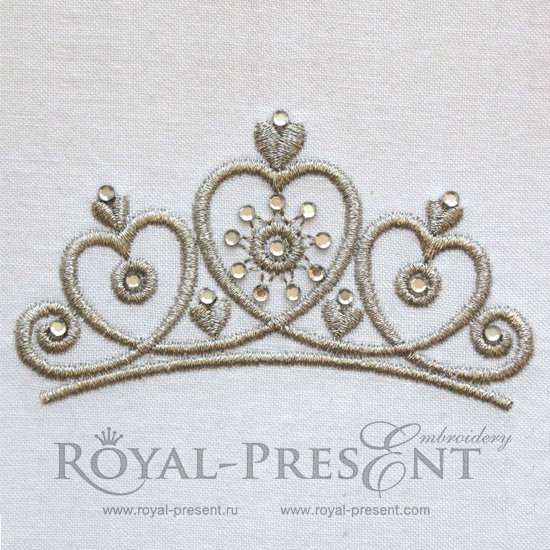 Machine Embroidery Design Tiara Princess RPE-953