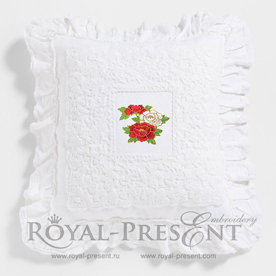 Peonies Machine Embroidery Design