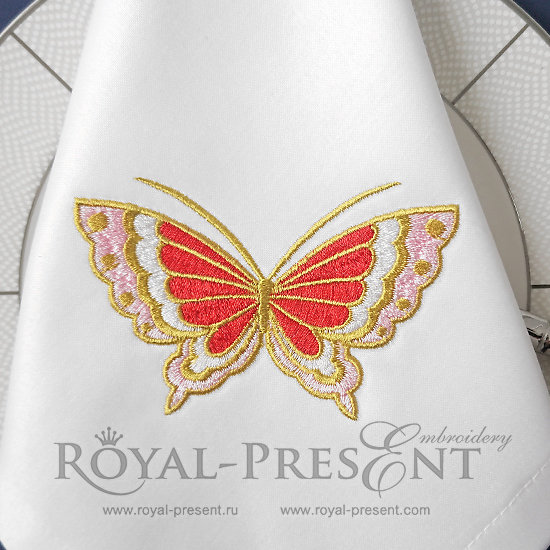 Butterfly Machine Embroidery Design - 3 sizes RPE-1207-1