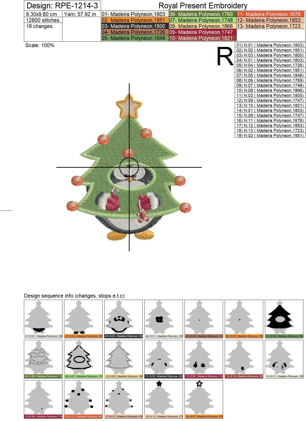 Cute Penguins Machine Embroidery Designs