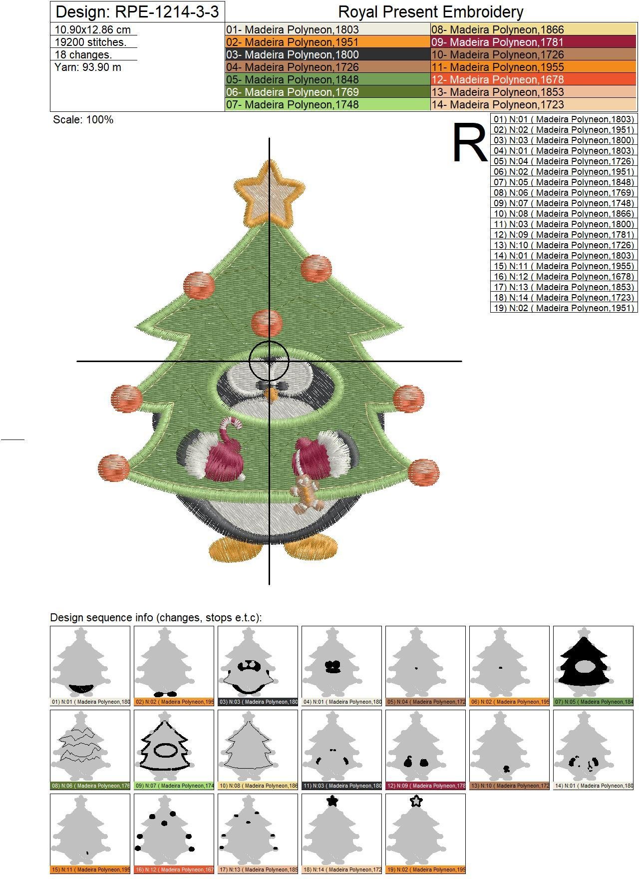 Cute Penguins Machine Embroidery Designs