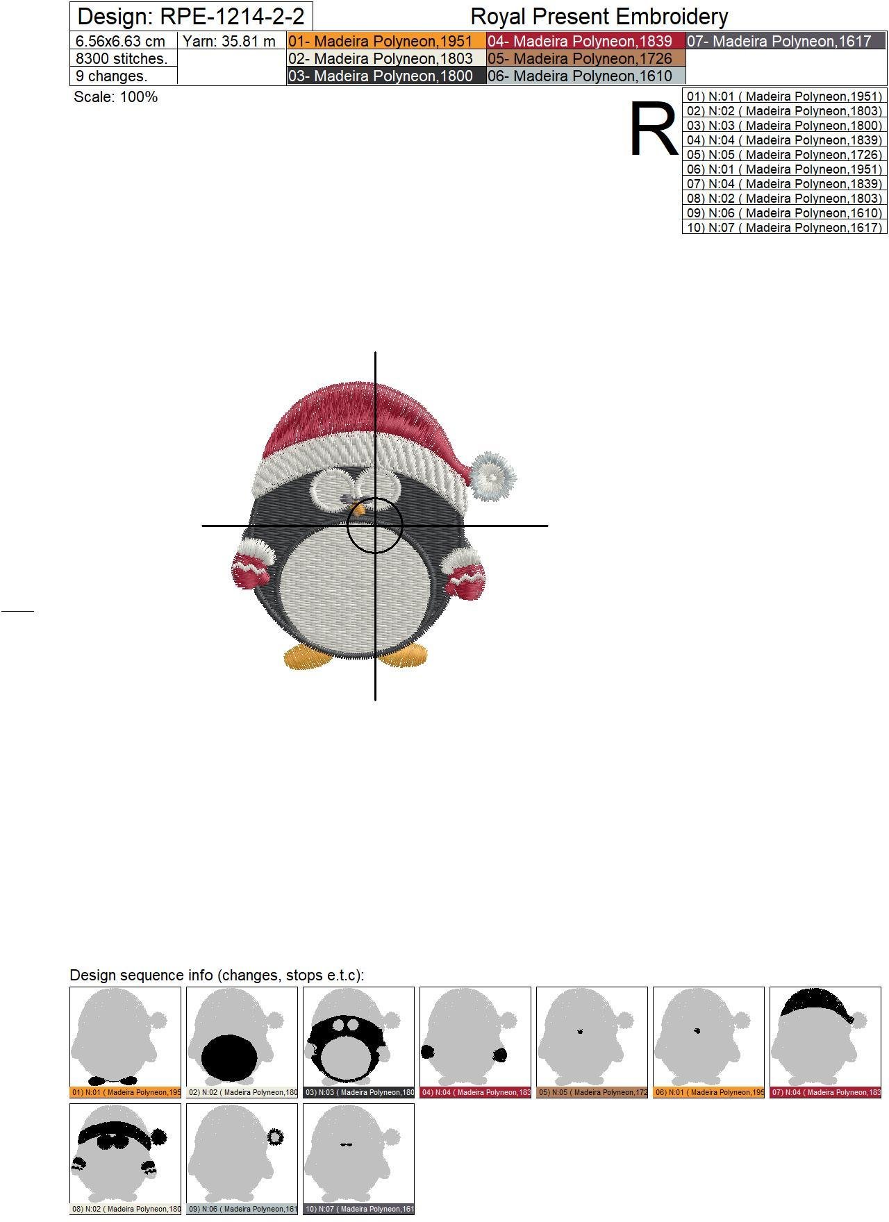 Cute Penguins Machine Embroidery Designs