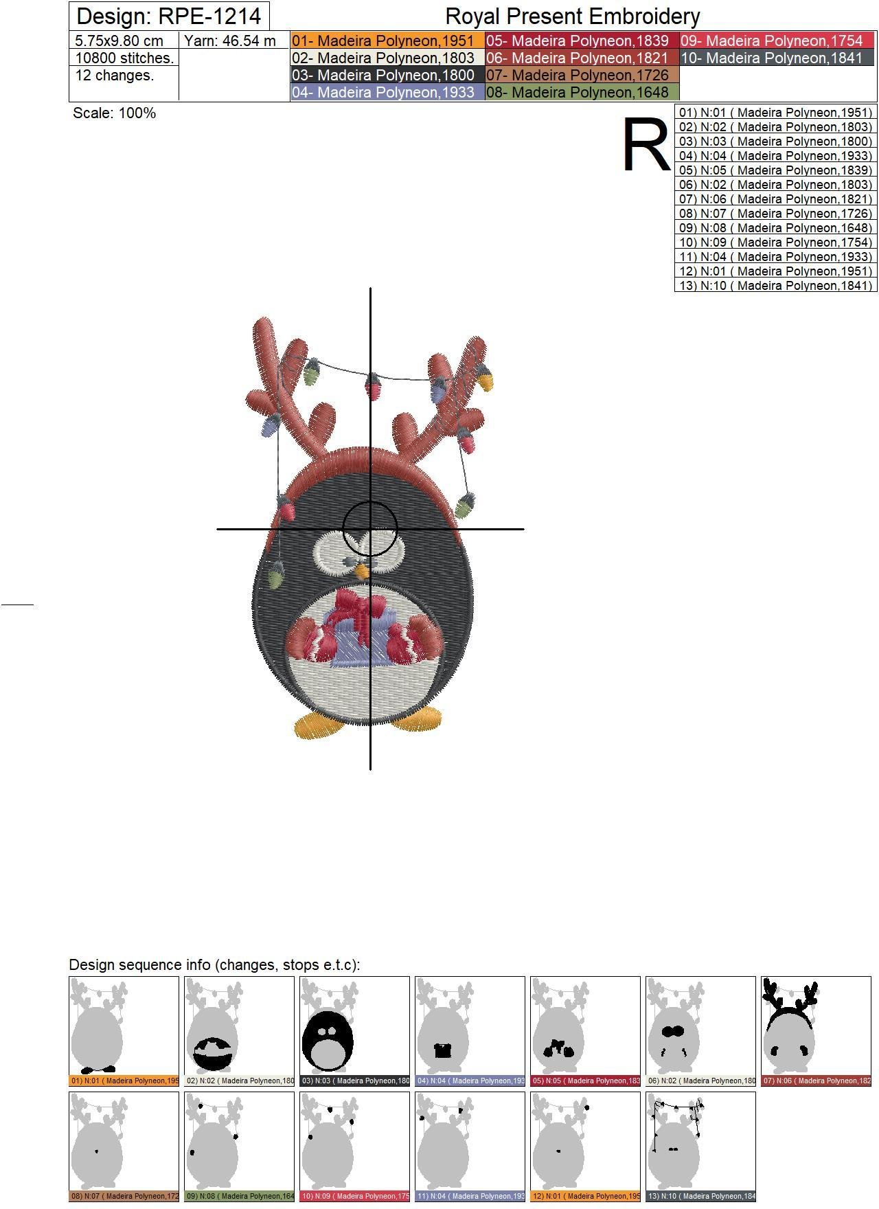 Cute Penguins Machine Embroidery Designs