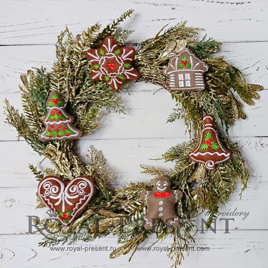 In The Hoop Machine Embroidery Designs Christmas Gingerbread Cookies