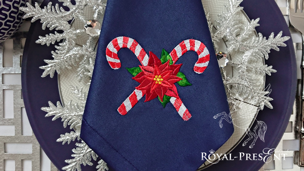 Christmas Lollipops Machine Embroidery Design - 3 sizes