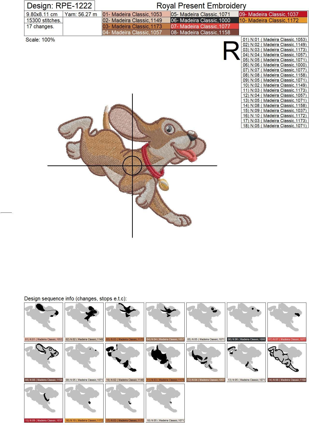Machine Embroidery Designs Cute Fun Puppy - 3 sizes