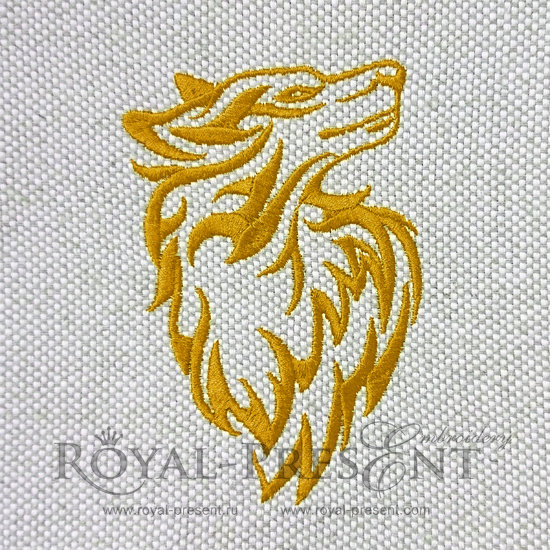Yellow Dog Machine Embroidery Design RPE-1228