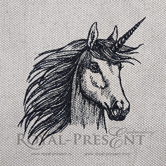 Machine Embroidery Design Unicorn - 3 sizes RPE-653