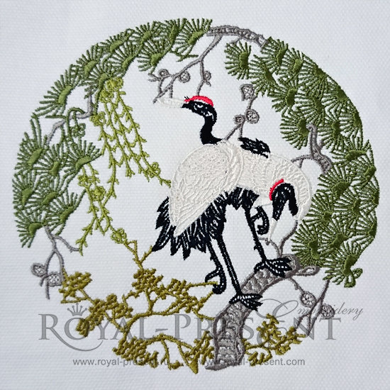 Herons Machine Embroidery Design RPE-118