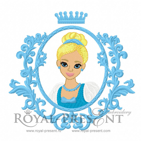 Machine Embroidery Design Princess Cinderella - 3 sizes RPE-117