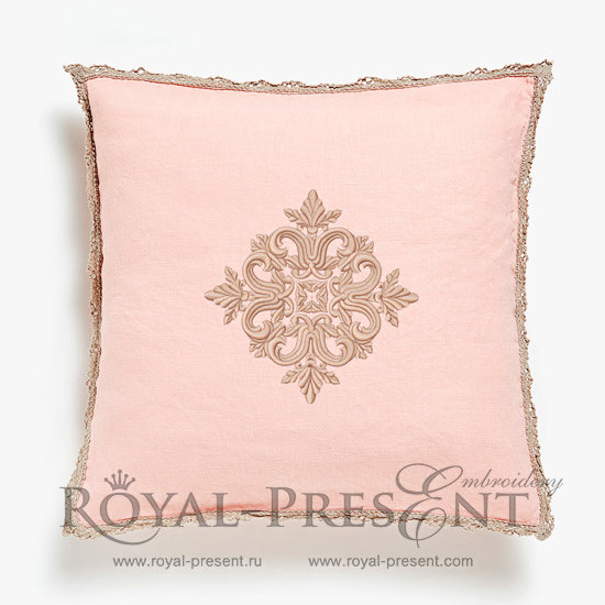 Quilt Block Machine Embroidery Design Pink Color - 7 sizes