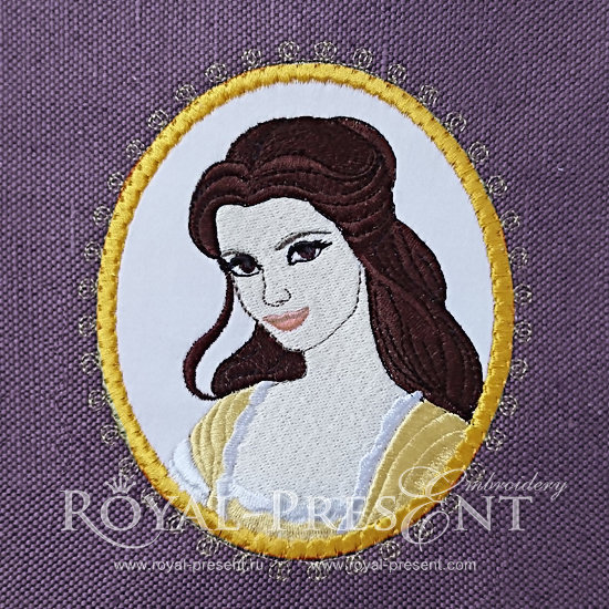 Free Applique Medallion Machine Embroidery Design Beauty Belle - 2 sizes RPE-793