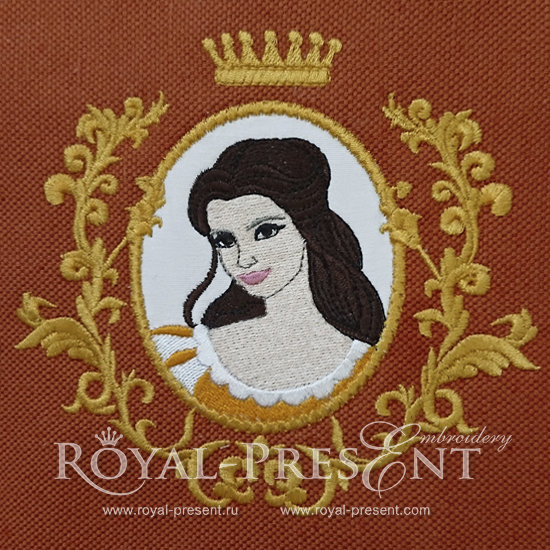Machine Embroidery Design Princess Belle - 2 sizes RPE-757