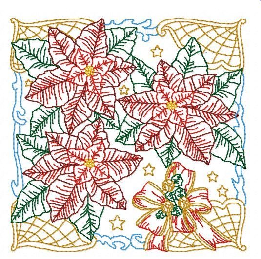 Machine Embroidery Design Winter Fun Quilt Block RPE-614