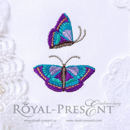 Machine embroidery designs Purple Butterflies RPE-573