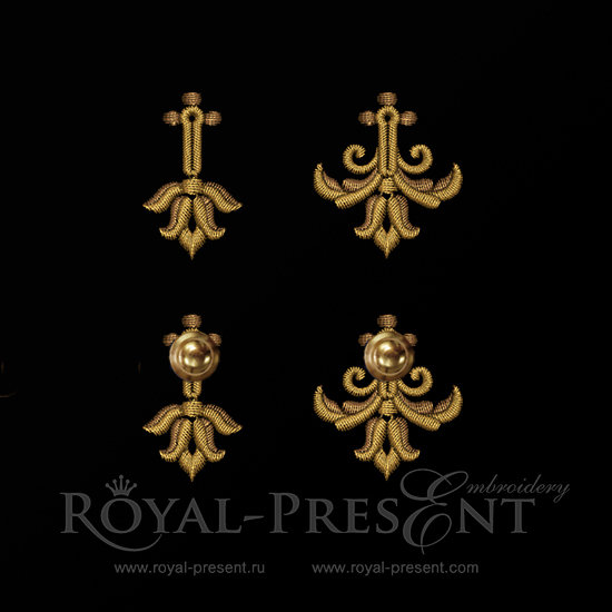 Baroque buttonholes Machine Embroidery Designs RPE-889-01