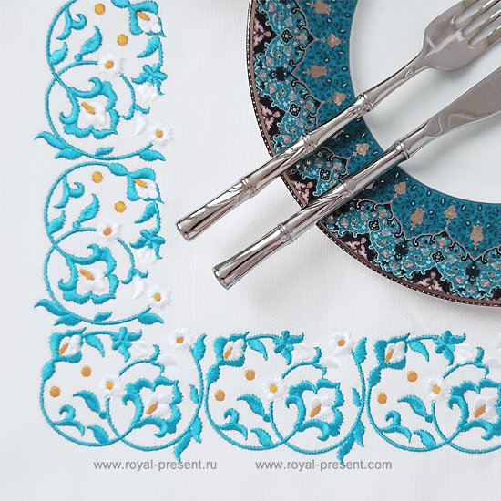 Machine Embroidery Morocco border - 2 sizes RPE-1153