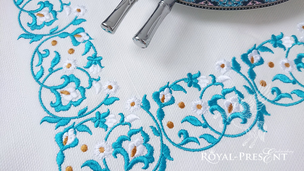 Machine Embroidery Morocco border - 2 sizes