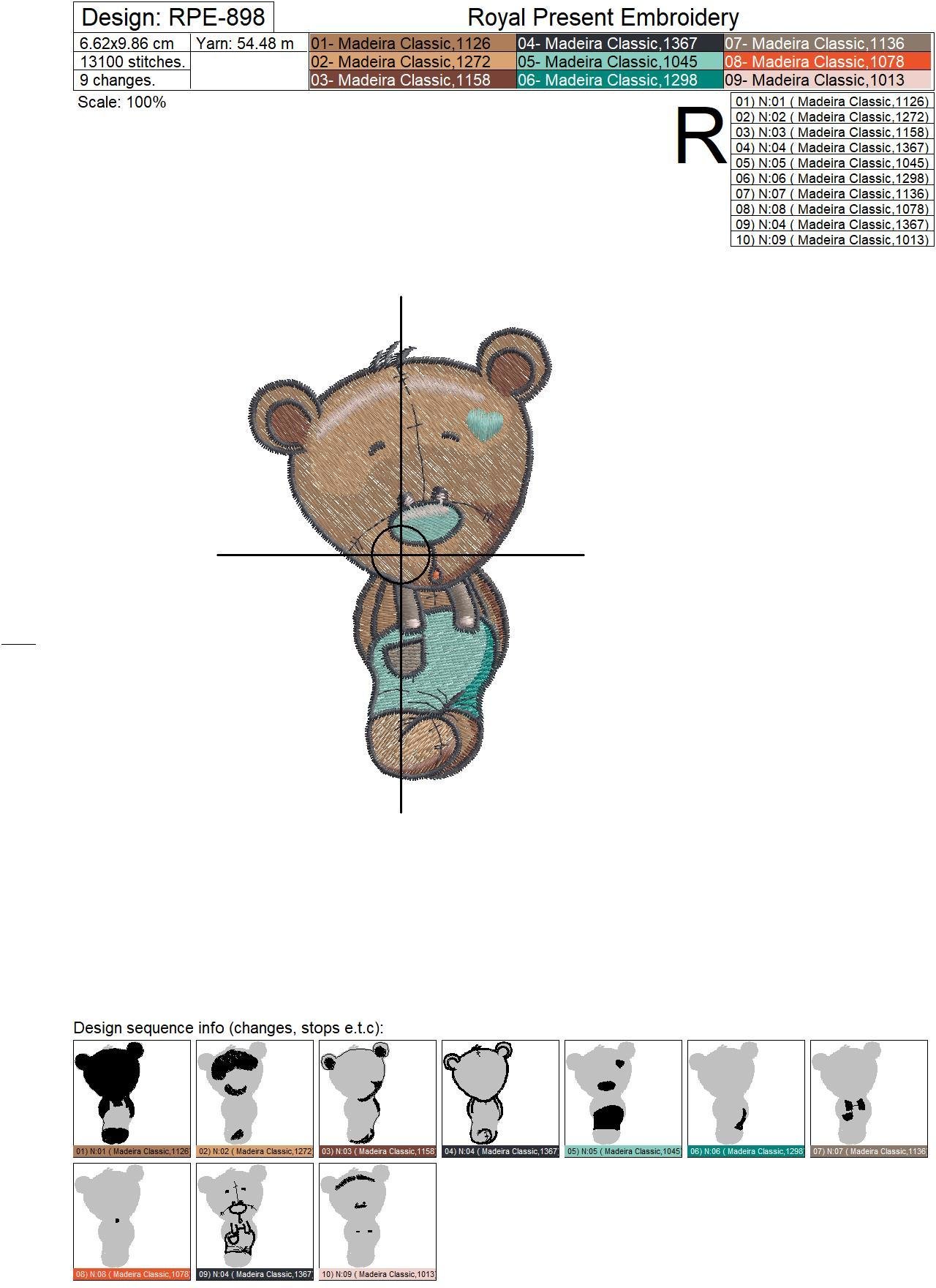 Machine Embroidery Designs Bear cubs - 3 sizes