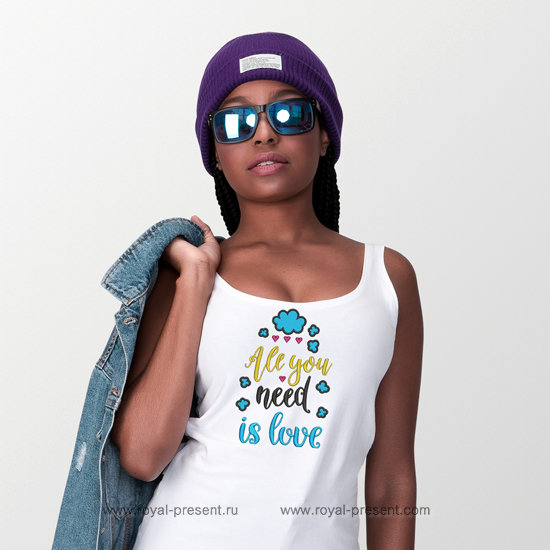 All you need is Love Machine Embroidery Design RPE-595