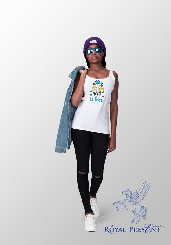 All you need is Love Machine Embroidery Design