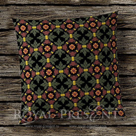 Machine Embroidery Design Classic vintage seamless pattern RPE-084