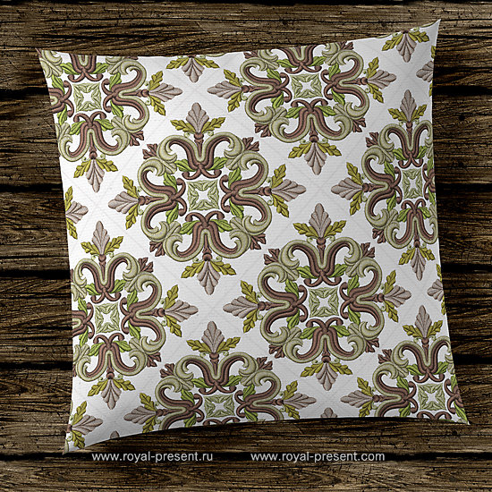 Medieval Acanthus Quilt Block Embroidery Design - 7 sizes RPE-1235