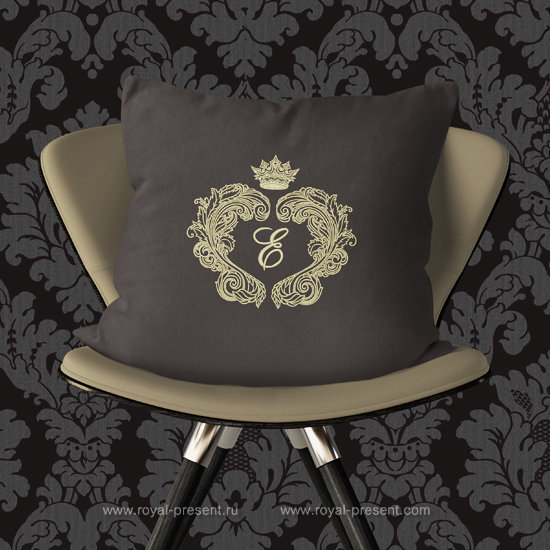 Silver baroque frame Embroidery Design - 3 sizes
